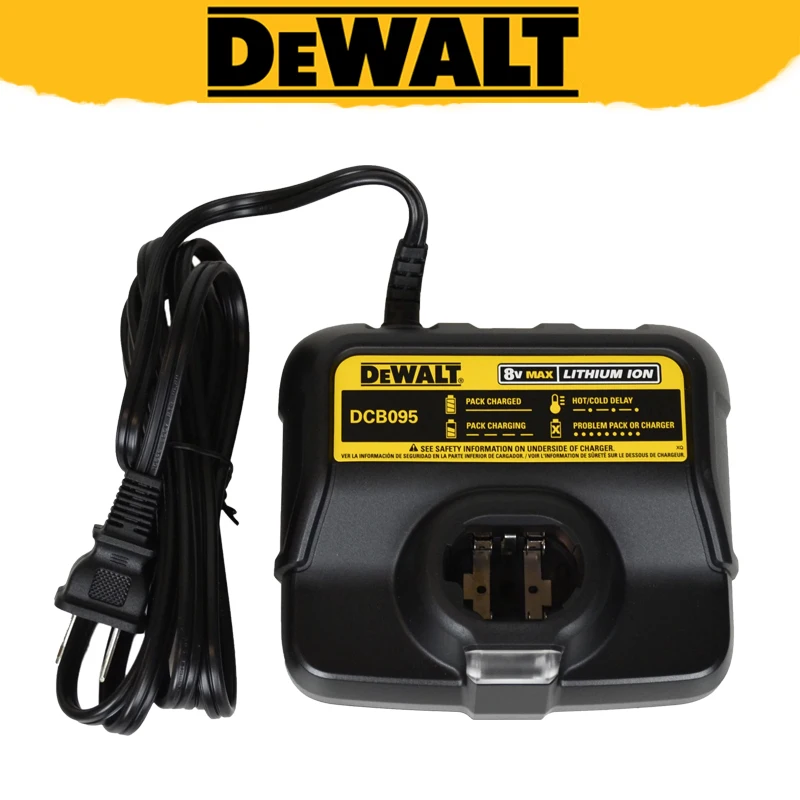 dewalt carregador de bateria de litio com luz indicadora led acessorios para ferramentas eletricas carregamento rapido dcb095 8v max 01