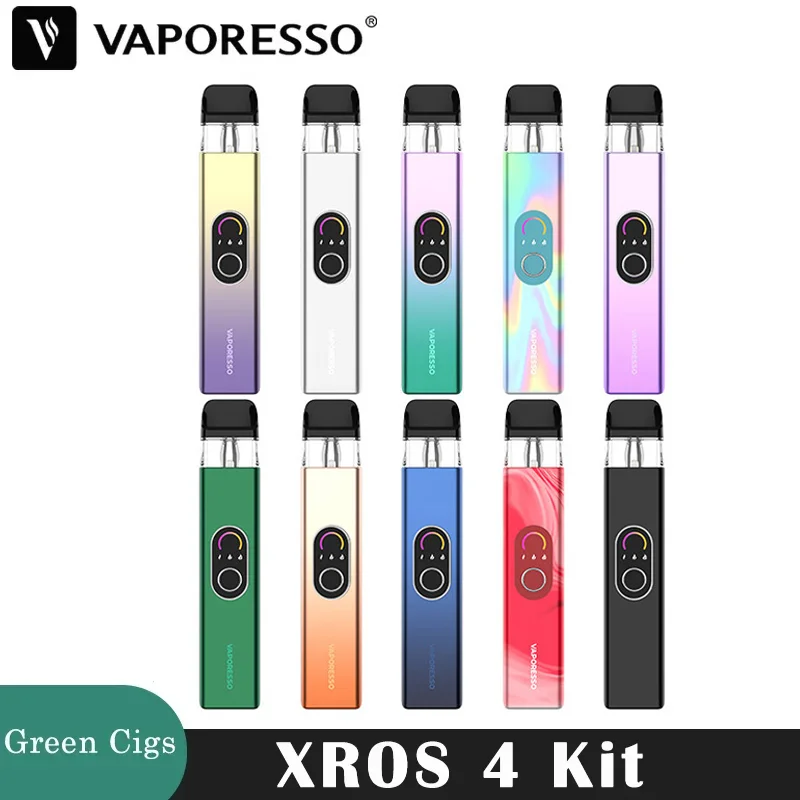 Original Vaporesso XROS 4 Kit COREX 2.0 Vape 1000mAh 3ML XROS Pod Cartridge 0.4/0.8ohm MTL to RDL Electronic Cigarette Vaporizer