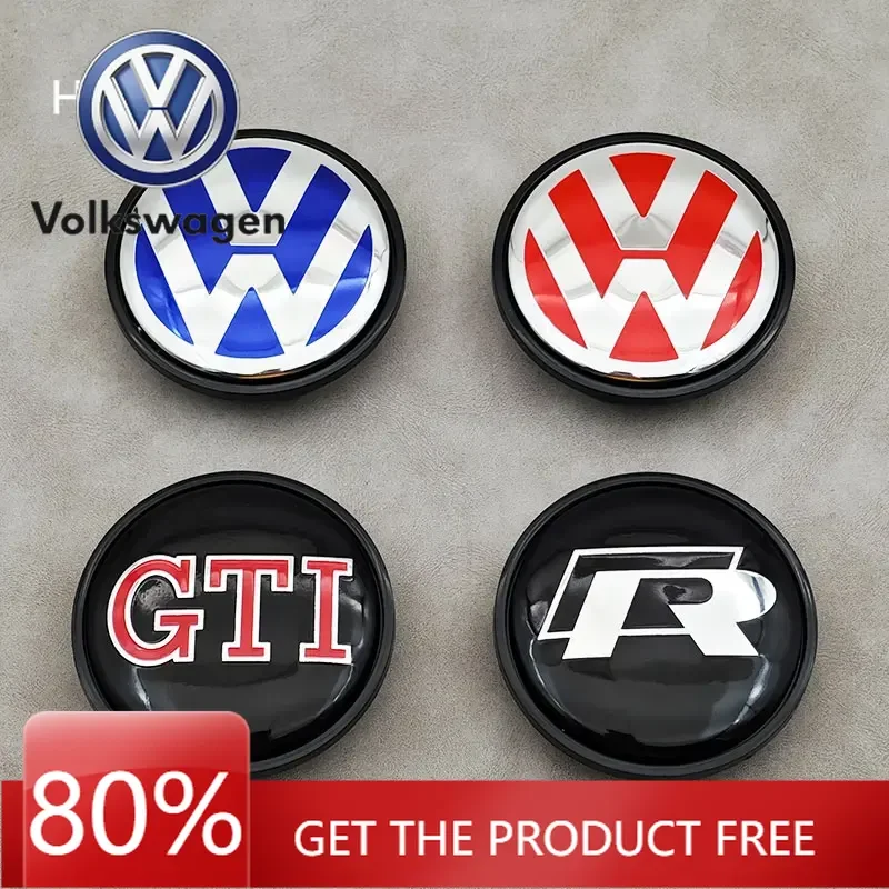 

Для VOLKSWAGEN VW, 4 шт., 65 мм, красно-синие колпачки для центра дисков колес для Volkswagen VW R GTI Golf 6 Passat CC Magotan Touran Tiguan 3B7601