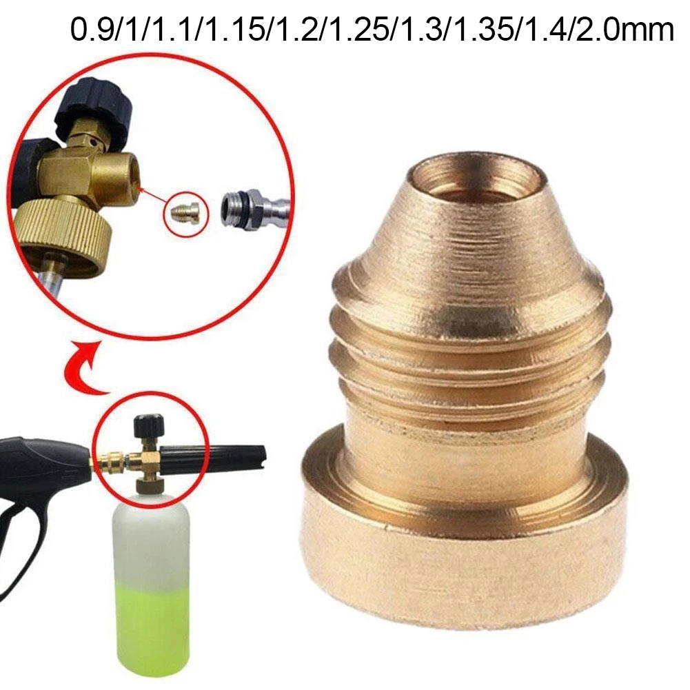 1/1.1/1.15/1.2/1.25/1.3/1.35/1.4/ 2.0/0.9mm High Pressure Foam Pot Accessory Nozzle Copper Spray Core Car Wash Cleaning Tool