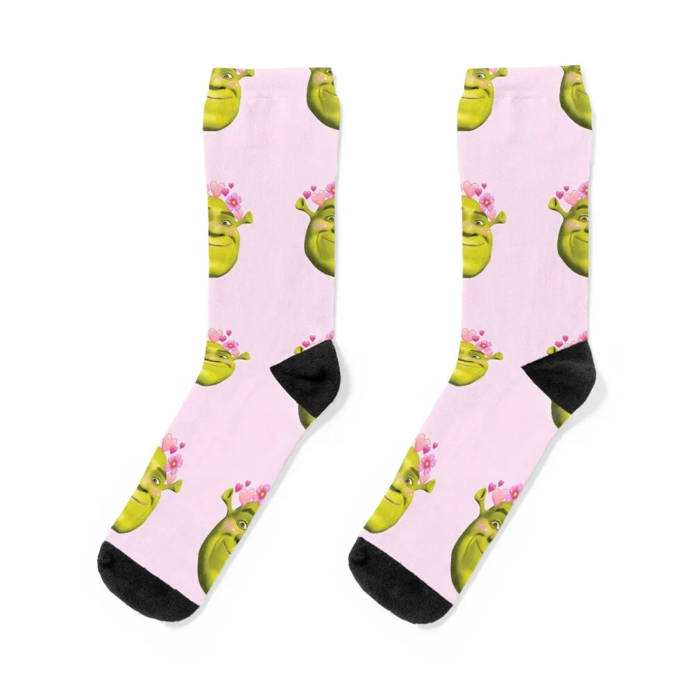 kawaii shrek Socks funny gifts Thermal man winter Stockings compression Ladies Socks Men's