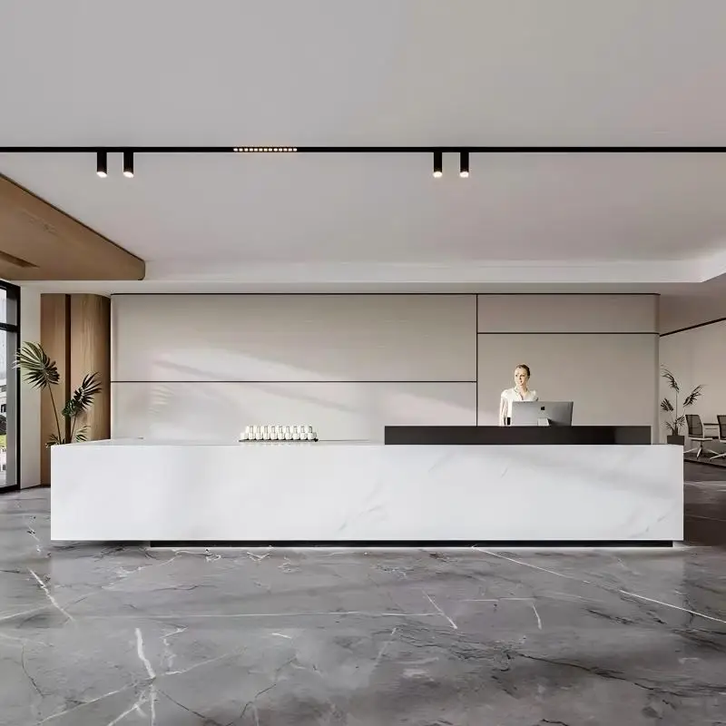 Company Welcome Reception Desks Long Minimalist Modern Display Reception Desks European Aesthetic Mostrador Trendy Furniture