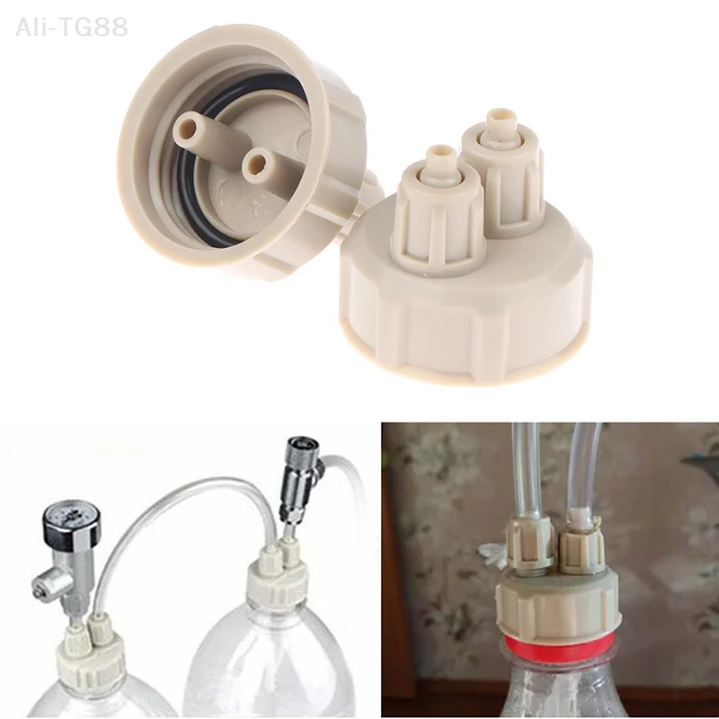 2Pcs Aquarium CO2 System Kit with Tube Valve Gauge Fish Tank Air Diffuser Generator Tool for Live Plant Aquatic Environments