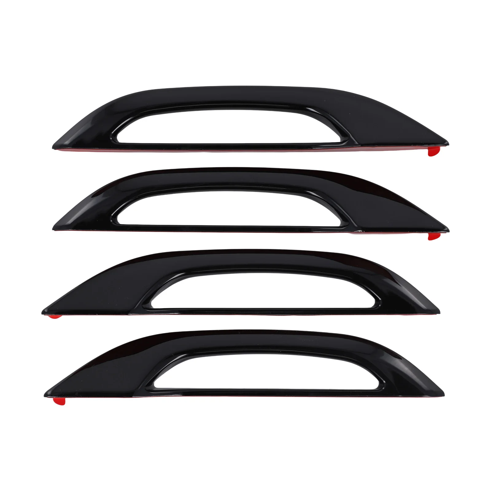 ABS Plastic Door Trim Glossy Black Door Handle Trim Double-sided Automotive Tape ABS Plastic For Tesla Model Y