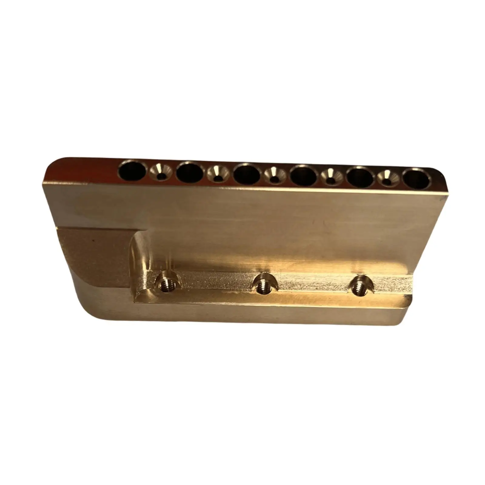 Brass Tremolo Block Guitar Tailpiece Tremolo Bridge System Accessory for St Bridge Bridge Saddle Parts 6mm Holes