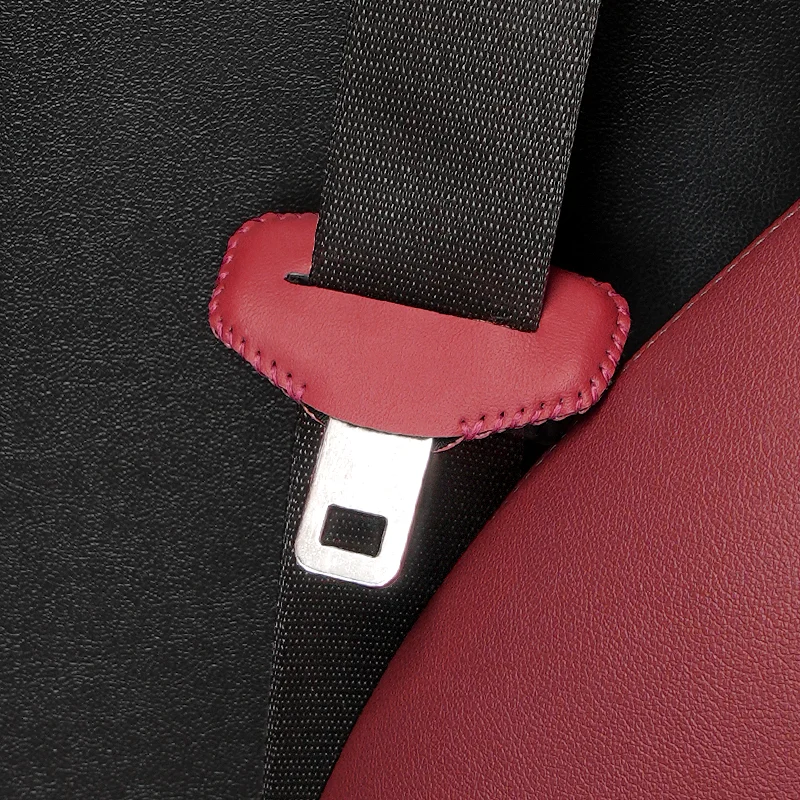 For Porsche Cayenne Macan Panamera Car Seat Belt Buckle Clip Protector PU Leather Anti-Scratch Interior Cover Safety Accessories