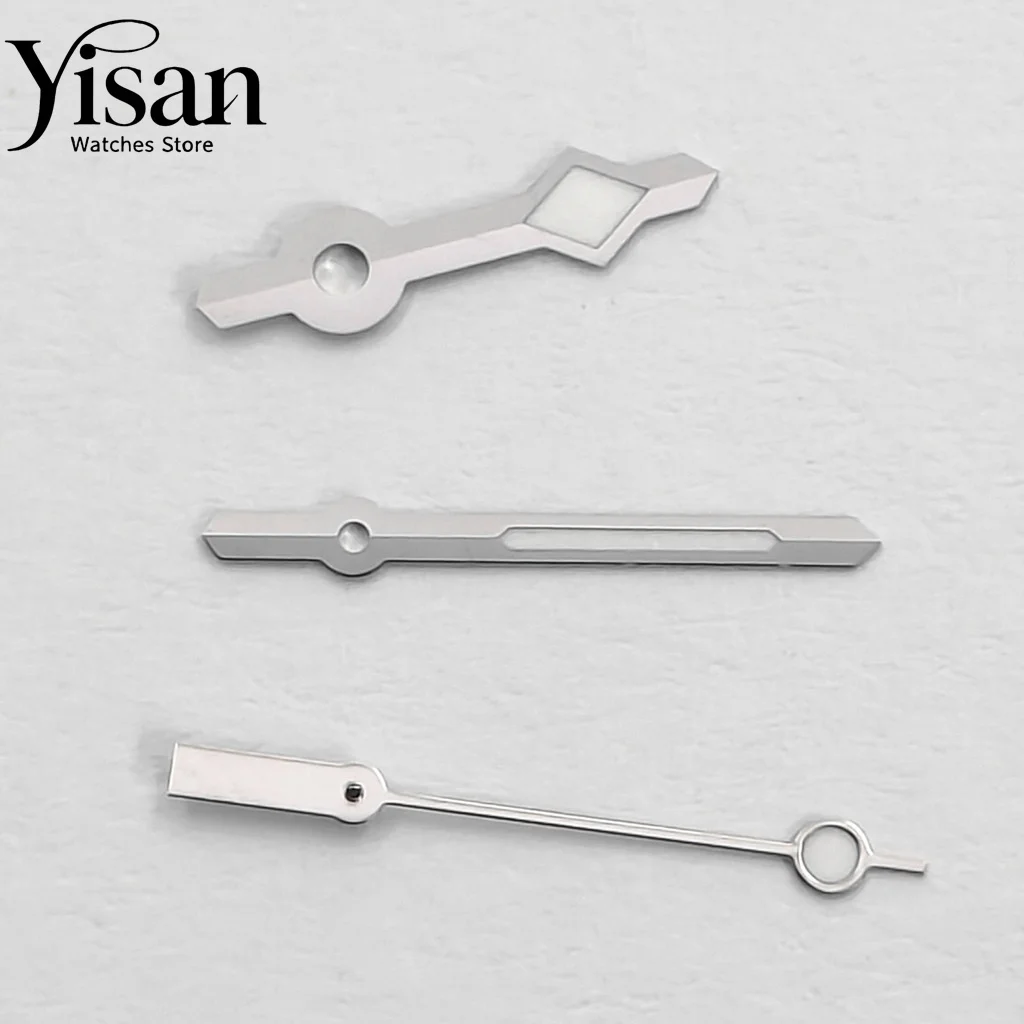 Yisan Silver Watch Hands For NH35 NH36 ETA2824 2836 DG3804 Miyota8215 8205 VH31 MovementWatch Mod Replacement Accessorie