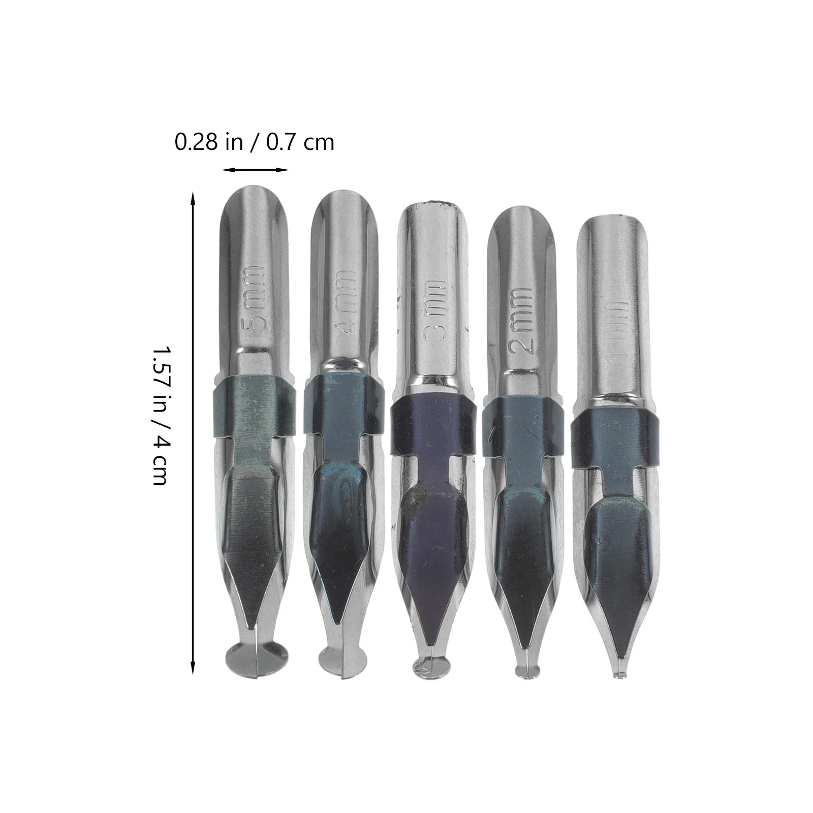 5 قطعة تراجع القلم المناقير مجموعة الفولاذ المقاوم للصدأ استبدال بنك الاستثمار القومي لكتابة الخط رسم الطلاب أدوات مكتبية التدريس