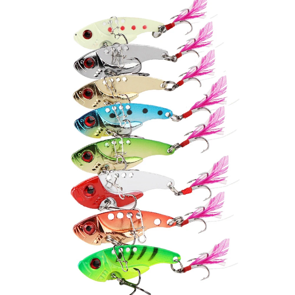 

4PCS Fishing Tackle Hard Metal Wobble Fish Lures Spoon Lure Bait Hook for Fish (Random Color)