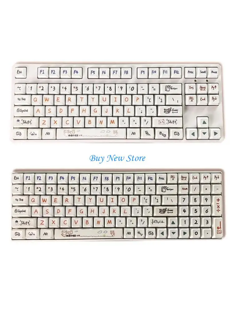 20ce kota przedszkola XDA Profilu Keycaps PBT Dye Sublimacja dla przełącznika MX Cherry