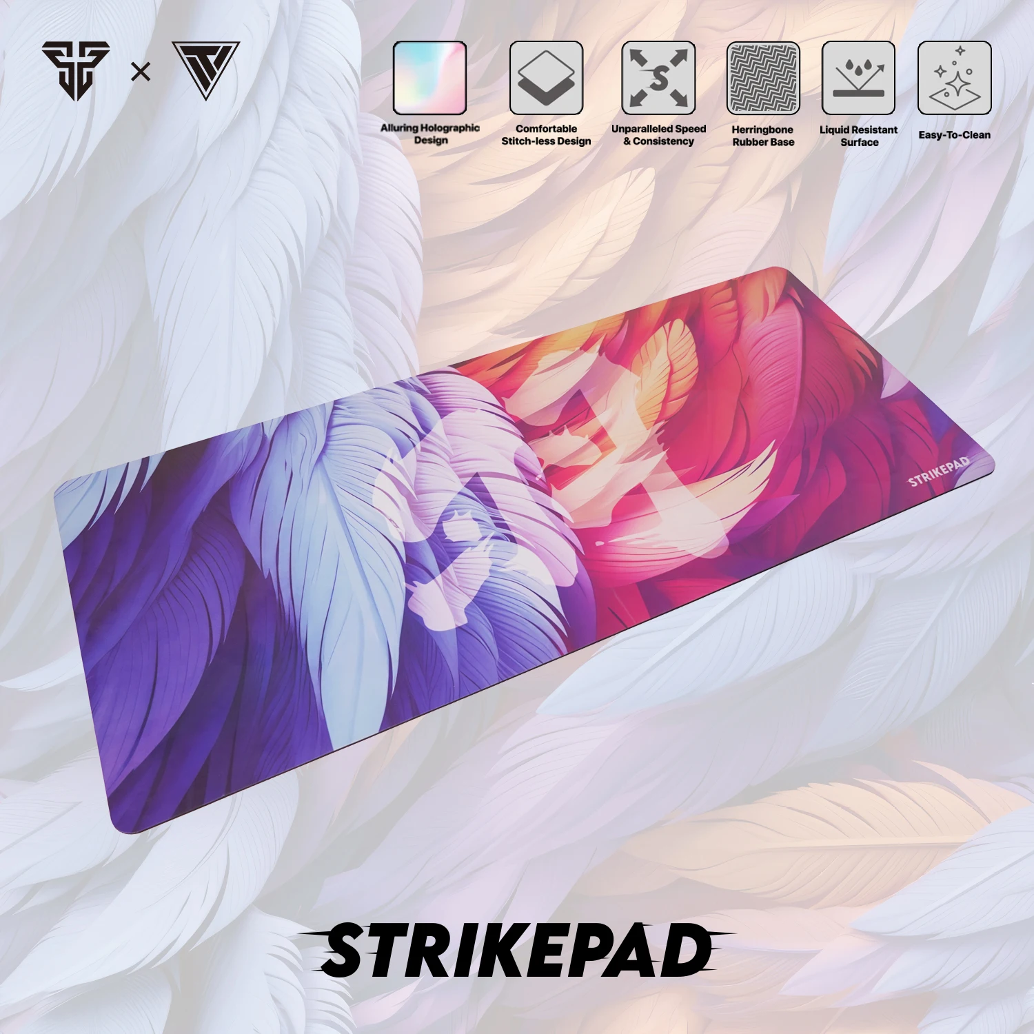 

FANTECH Strikepad MST491 MST901 Gaming Mousepad Alluring Holographle Design Waterproof No Edge Stitching Mouse Keyboard Mat