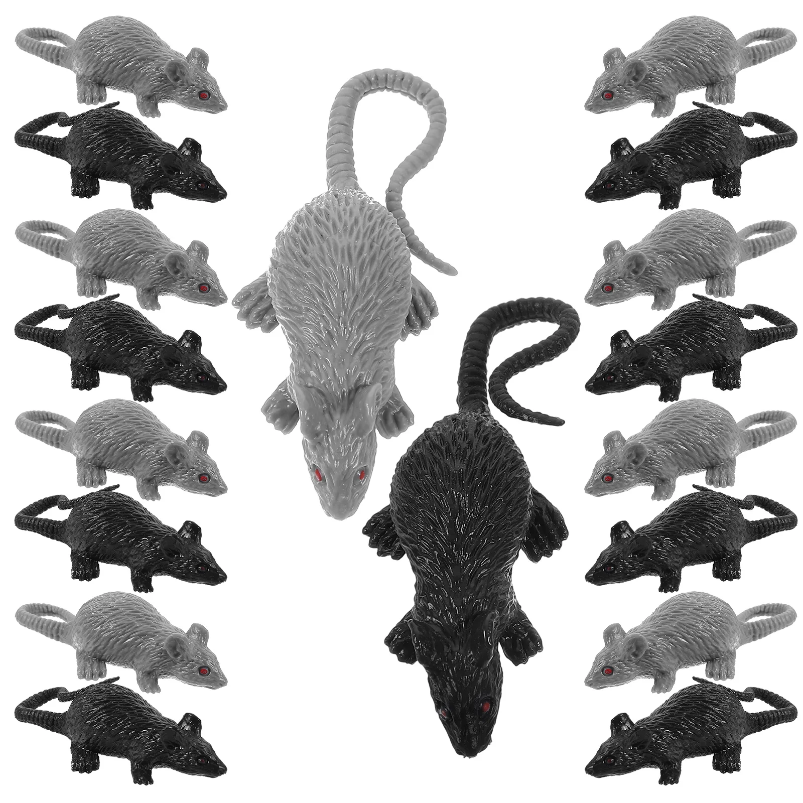 

20 PCS Simulation Small Mouse Toy Cat Halloween Scary Model Prank Prop Baby Crawling