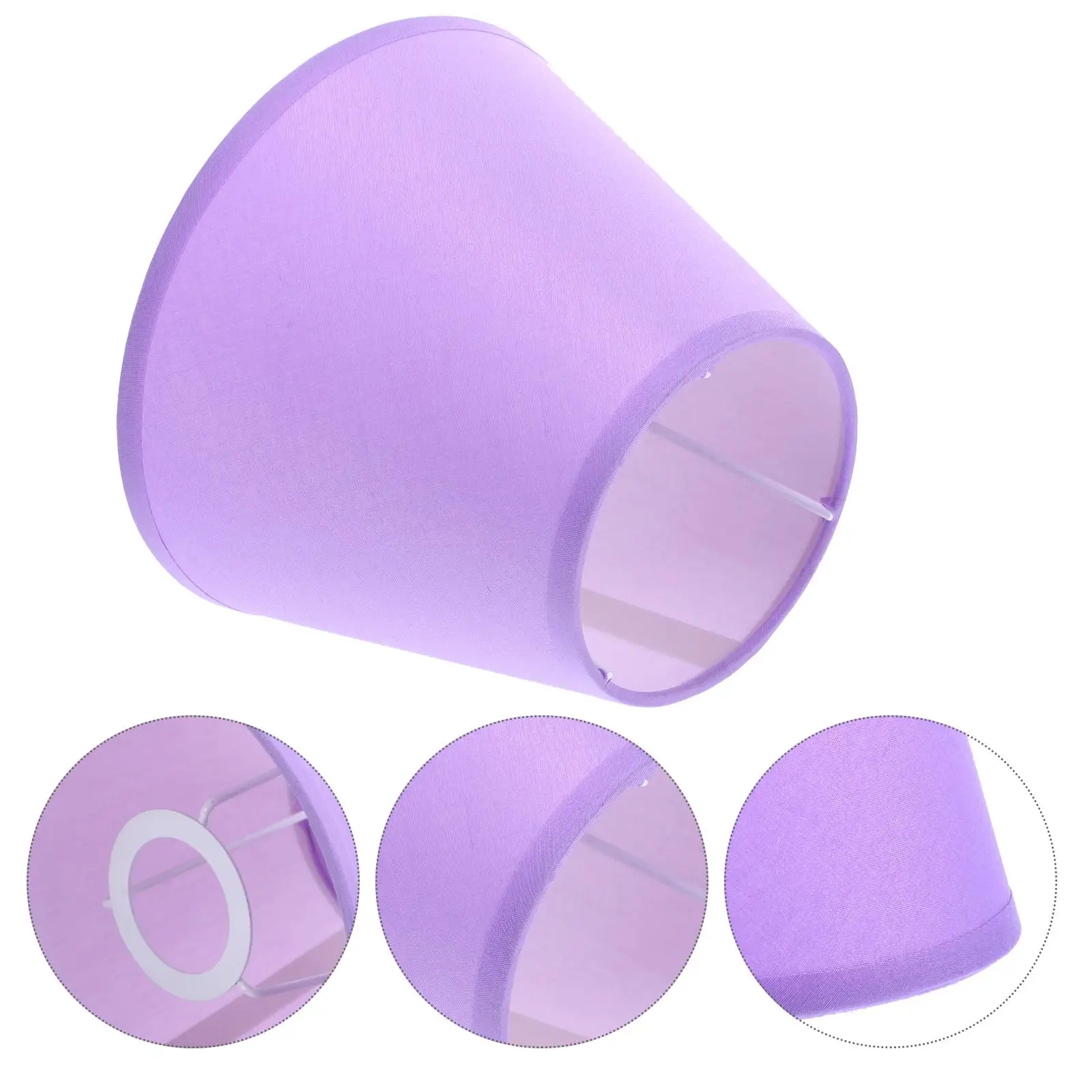 Lampshade 10x17 Purple Fabric Light Covers Table Desk Modern Lamp Cover Bedroom Shade Replacement