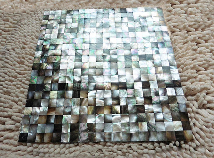 Black lip shell mosaic tile mother of pearl natural shower  tiles bathroom kitchen decoration wallpaper groutless tile