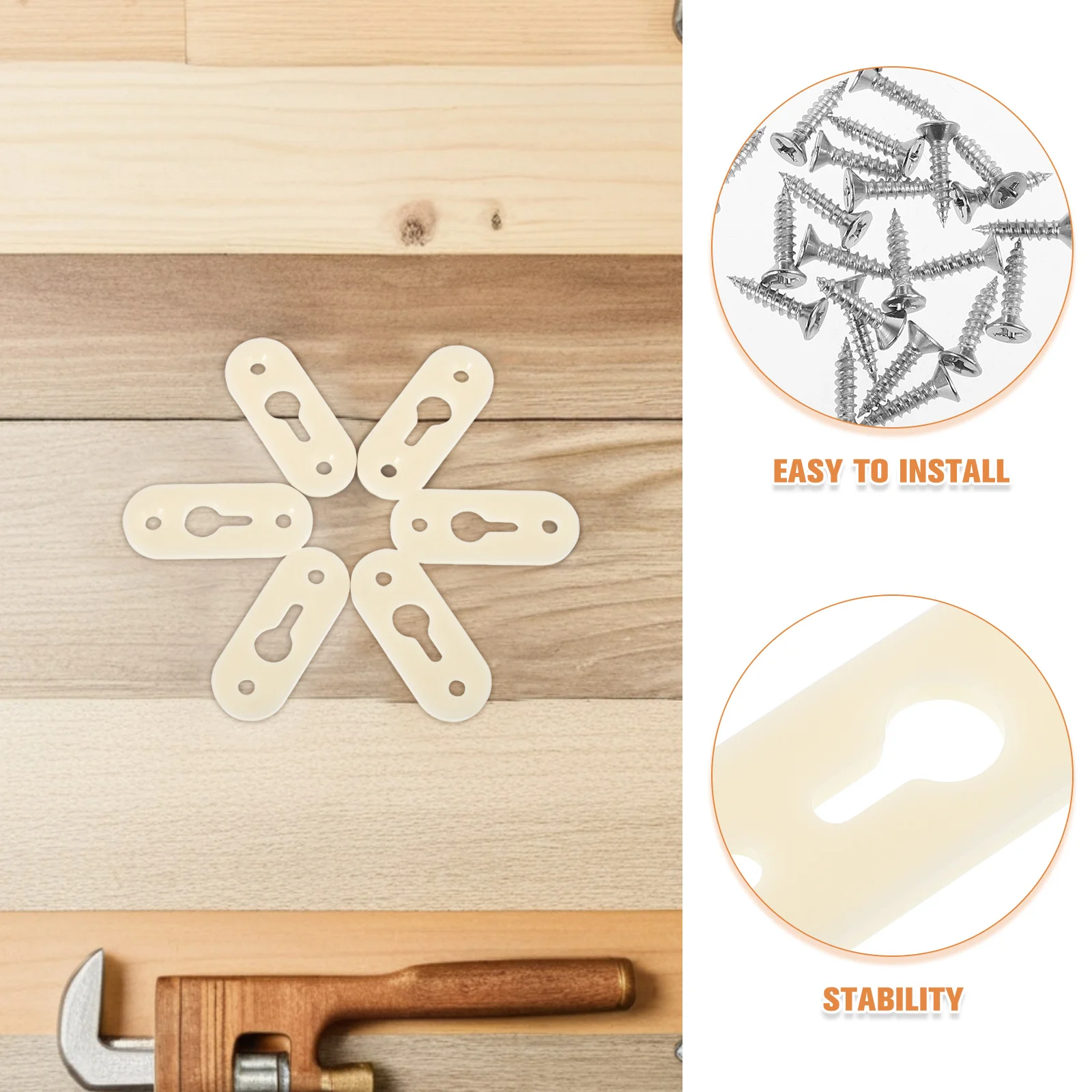 10 قطعة بين قوسين الزاوية البلاستيكية سميكة Abs الرف يدعم الأثاث الاستقرار ثقب المفتاح الشماعات للإطارات خزائن المرايا