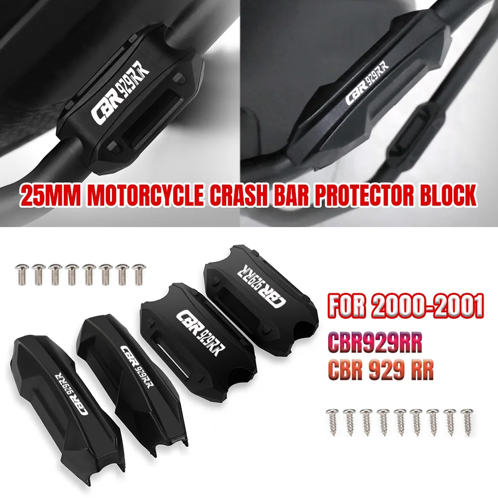 

CBR929 RR Motorcycle Bumper Engine Guard 25MM Protection Block Crash Bar Decorative For HONDA CBR929RR CBR 929 RR 2000 2001