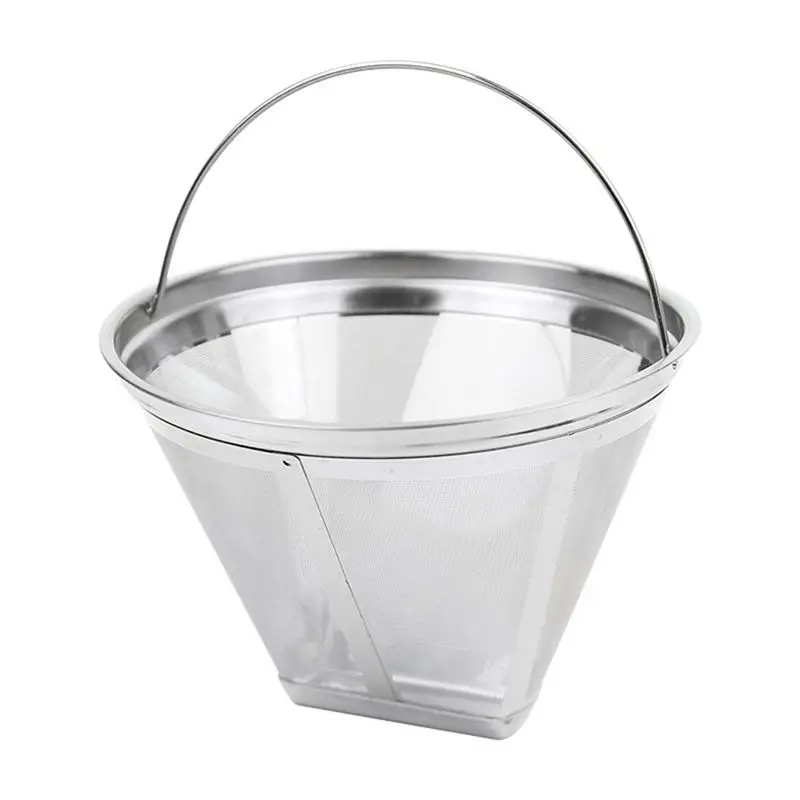 ABZF 2026 Coffee Filter Coffee Maker Reusable Stainless Steel 4 Cone Coffee Filters for Coffee Maker, Accessories
