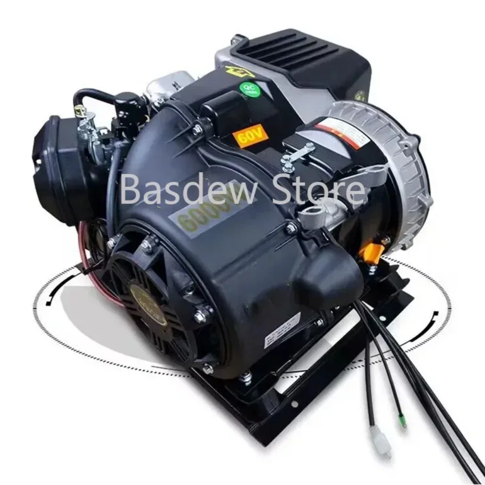 48V 60V 72V car generator silent frequency conversion Electric start 6KW dual cooling electric vehicle range extender