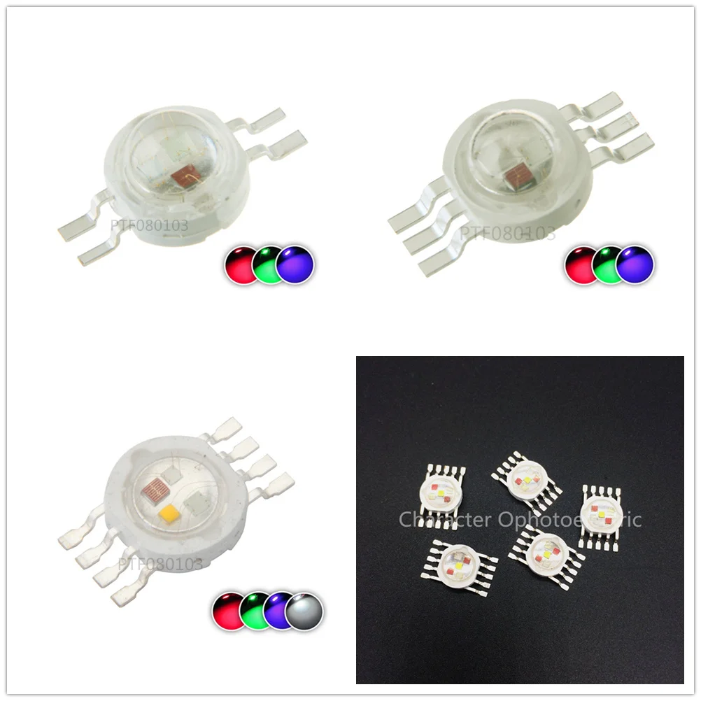 5-50pcs 3W-18W RGB RGBW RGBWW RGBWY RGBWYV High Power LED Chip 4/ 6 / 8 /10/12 pin Molding LED Stage Colorful Light Source Beads