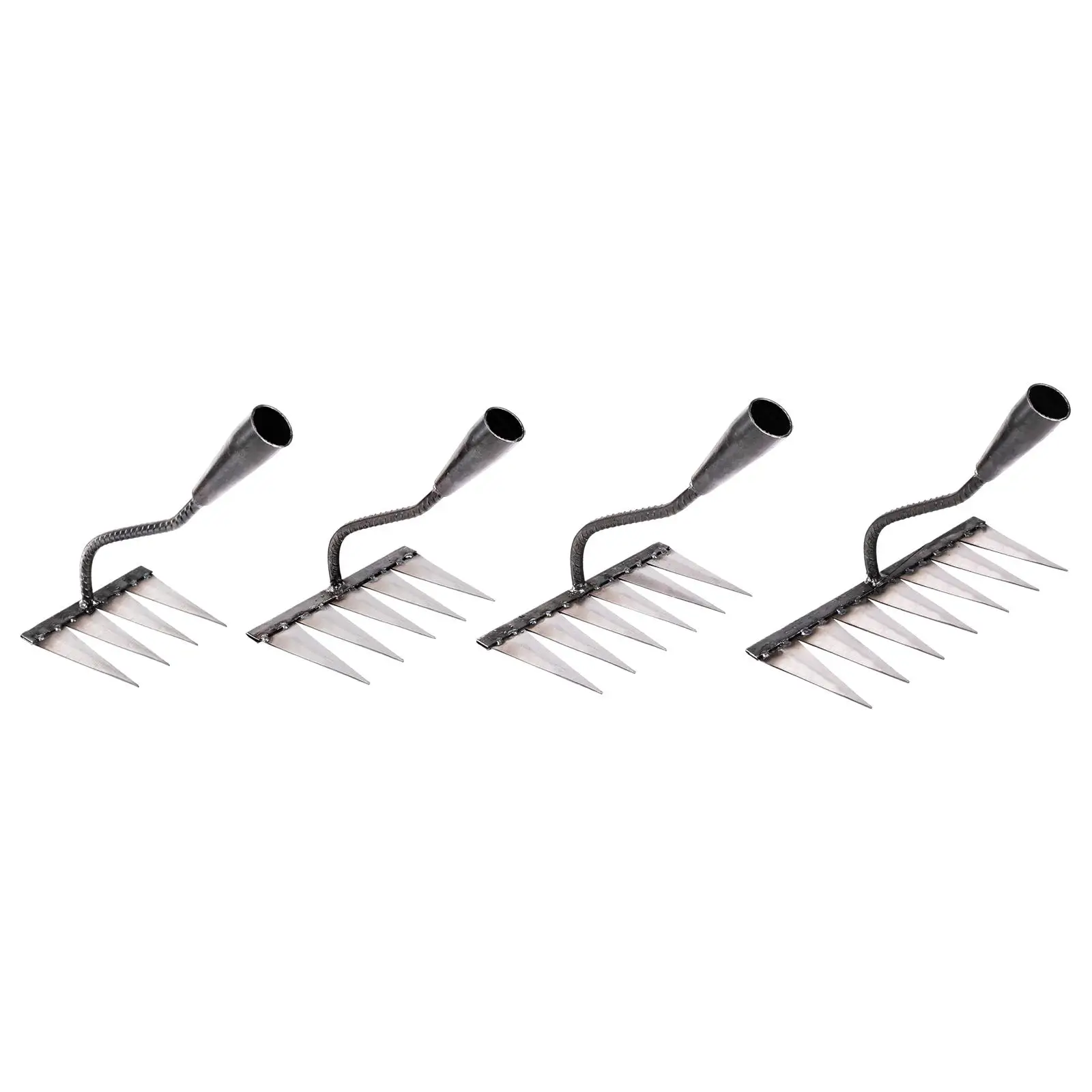 Garden Rake Durable Cultivating Planting Rake Sharp Tines Rake Weeding Removal Rake for Cultivating Loosening Yard Lawn Planting