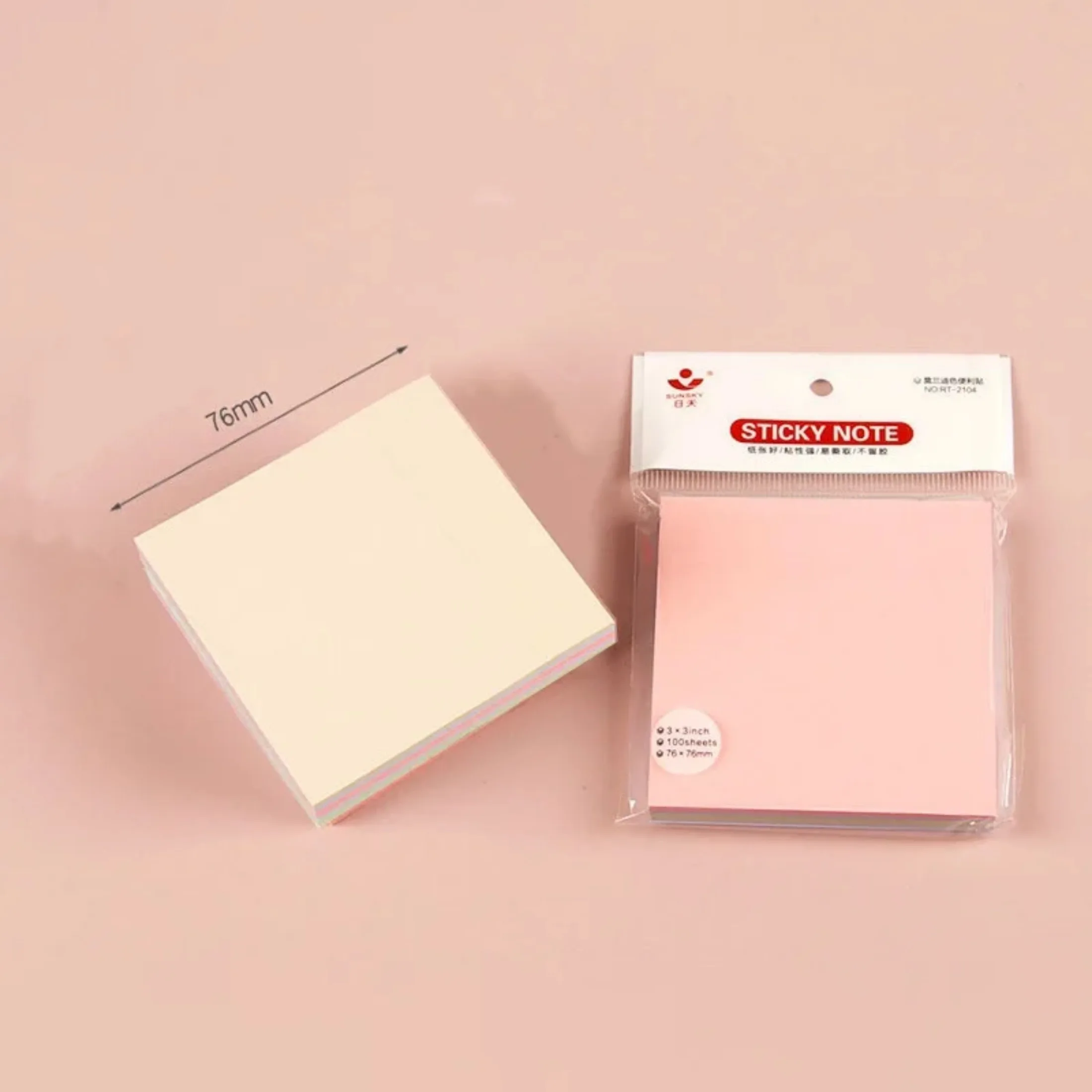 100Sheets 76*76mm Pure Color Paper Memo Pad Sticky Notes Bookmark Point It Marker Memo Sticker Office School Supplies Notebooks