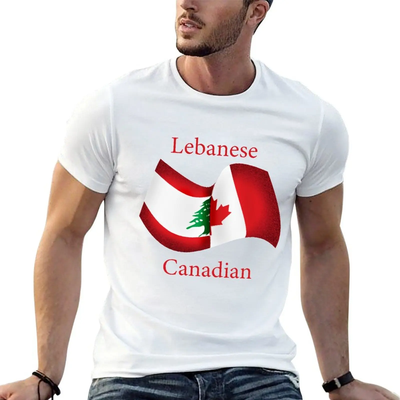 

t shirt T-Shirt man cotton for Lebanese man mens shirts Flag t graphic graphic Canadian heavy shirts tees t