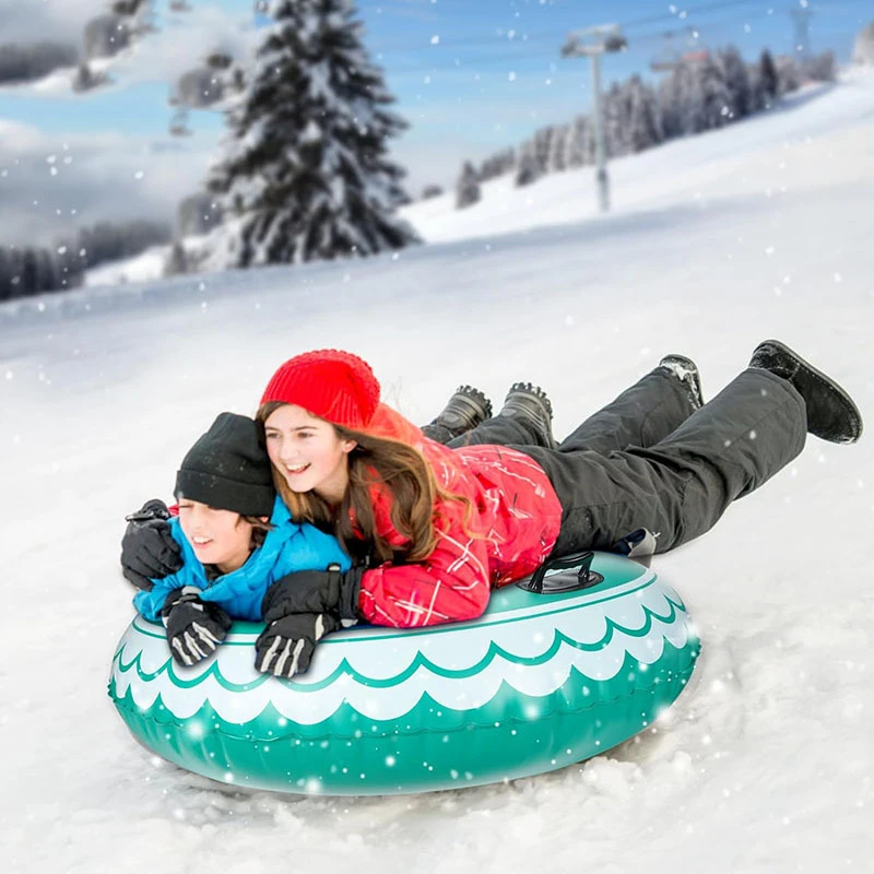 Santa Inflatable Ski Ring Water Float Exhaust Universal Inflatable Equipment Adult Children Reinforced Wear Resistant Ski Tires