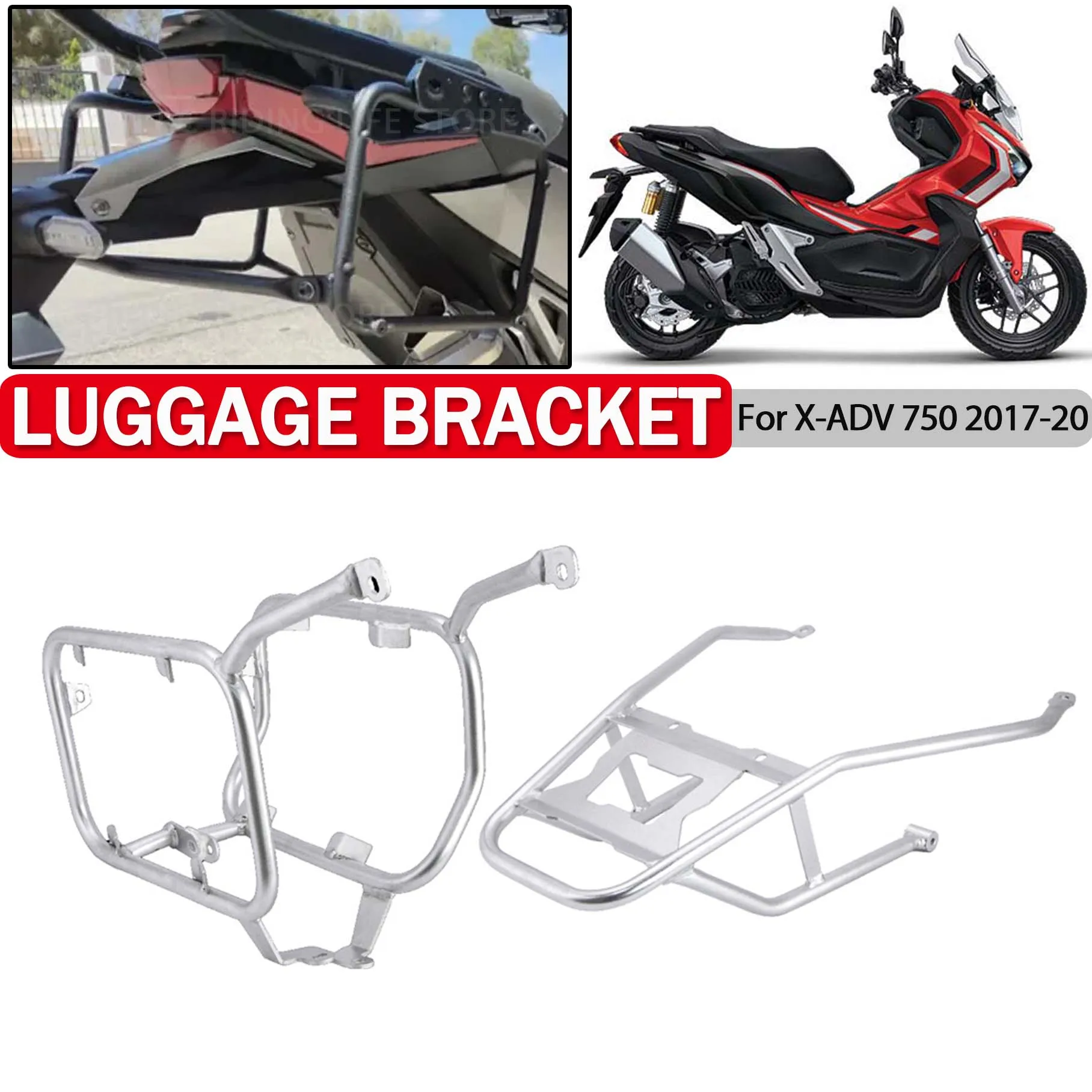 Motorcycle Luggage Bracket Top Case Panniers Rack For Honda X-ADV750 XADV750 XADV 750 2017-2020 Toolbox Saddlebag Support Frame