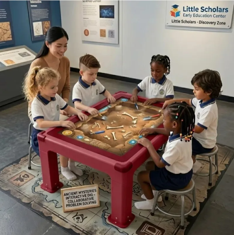 Educational video game table, interactive touch screen table, smart children's game table