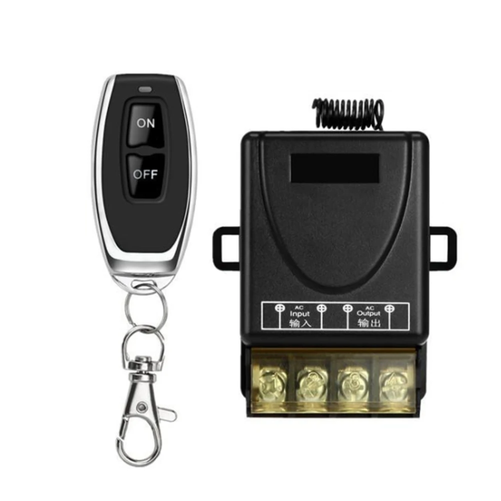 สวิตช์ควบคุมระยะไกลปั๊มน้ำ433MHz 220V 1Ch โมดูลตัวรับสัญญาณ30A เปิด/ปิดไร้สาย RF สำหรับนำแสง