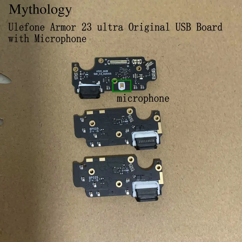 For Ulefone Armor 23 Original USB Board Charger Circuits Microphone Smartphone Repair Replacement Part