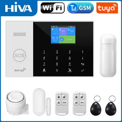 WIFI GSM GPRS Không Dây 433MHz Nhà Báo Động Chống Trộm Hỗ Trợ Đầu Báo Khói Camera IP An Ninh Báo Động Bộ Tuya SmartLife ứng Dụng