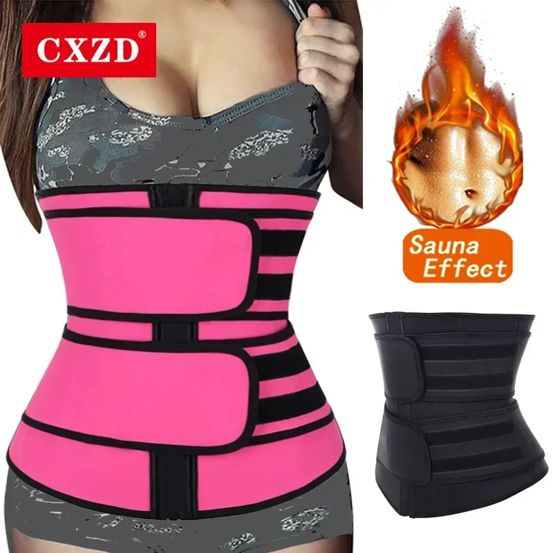 

CXZD New Women Waist Trainer Fitness Sauna Sweat Neoprene Slimming Belt Girdle Shapewear Modeling Strap Body Shapers