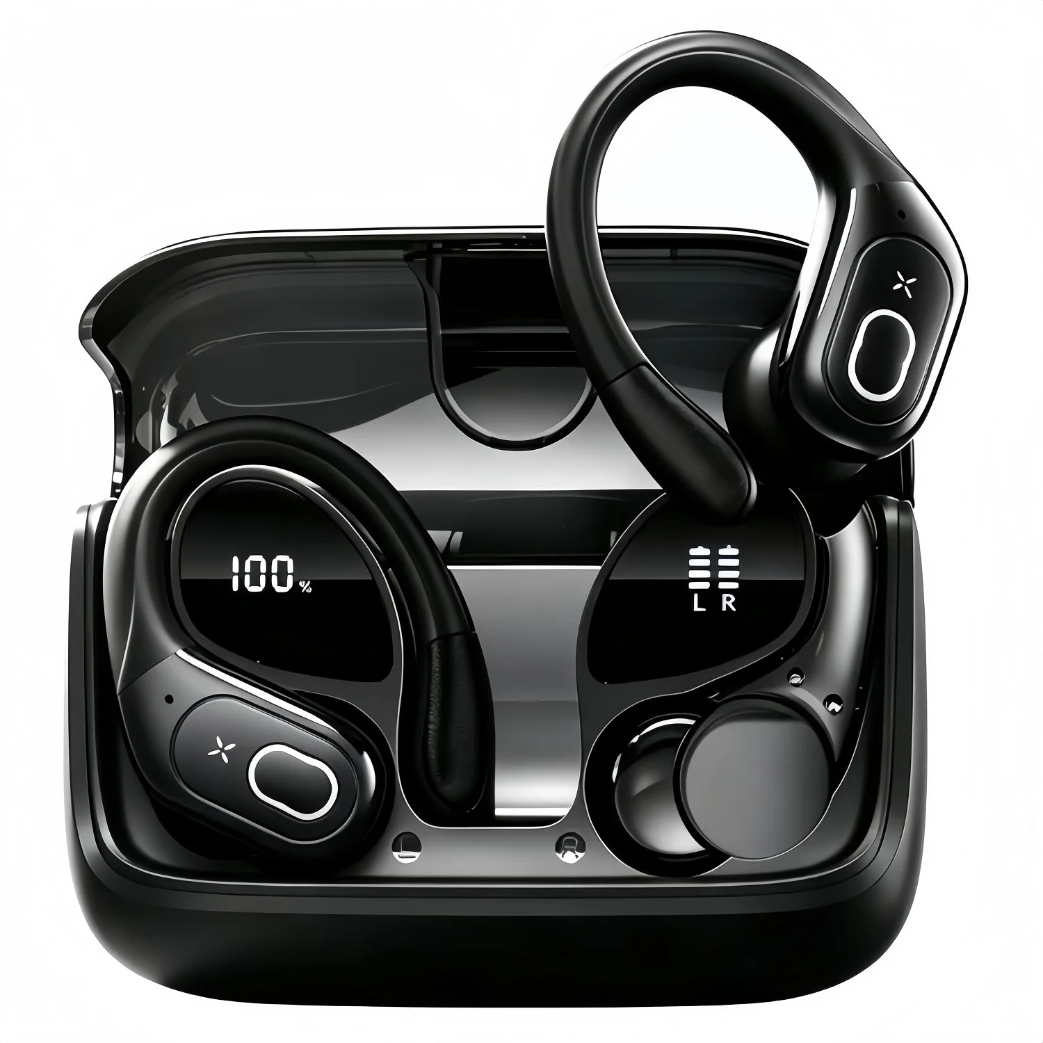 HD65 Earphones TWS Bluetooth 6.0 Wireless Sports Headphones LED Digital Display HiFi Stereo Noise Reduction Earbuds with HD Mic