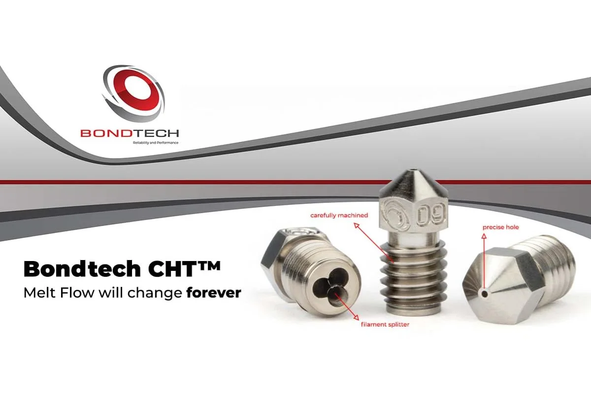 

Bondtech CHT MOS Coated Brass Nozzle 0.4mm High Flow For Mosquito RepRap M6 E3D V5 Prusa i3 1.75mm 3D Printer Parts