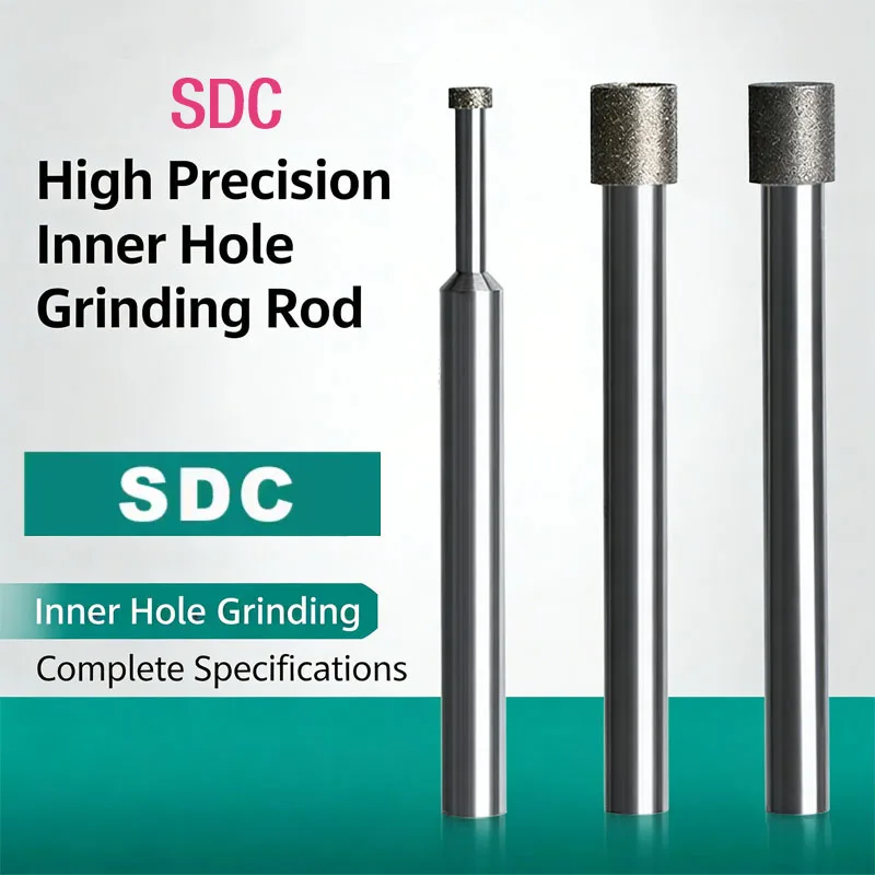 SDC 1PCS Grit100/150/200/400 6mm Shank Diamond Sand High Precision Inner Hole Grinding Rod for Ceramic Glass Carbide Machining