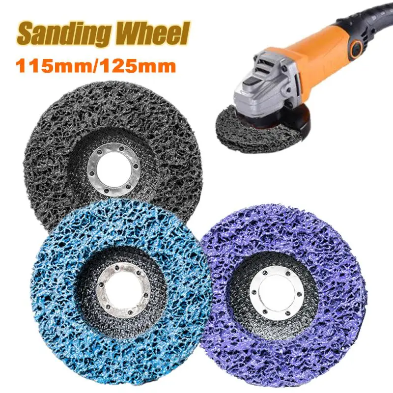 125mm Poly Strip Disc Abrasive Wheel Paint Rust Remover Clean Grinding Wheels For Motorcycles Durable Angle Grinder Accessories