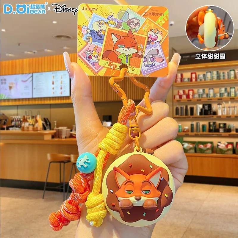 

В наличии Disney Zootopia Judy Nick Benjamin полимерная плетеная веревка подвесной пончик брелок кукла рюкзак украшение на молнии игрушка подарки