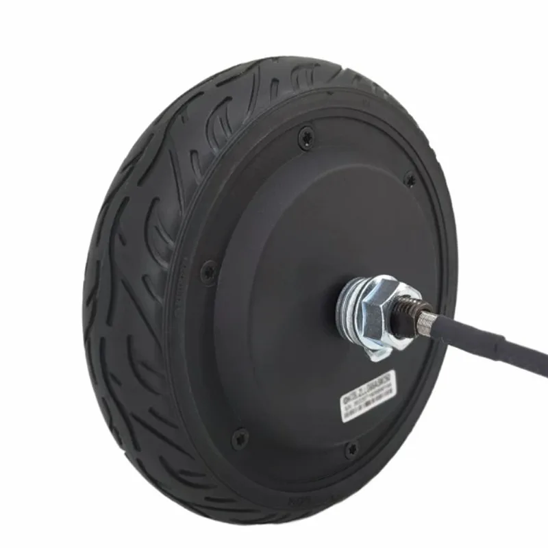 Brushless, Gearless, 24-48V DC, 250W, with 1024-line Encoder & Rubber Tire  -  6.5 Inch AGV Wheel Hub Servo Motor