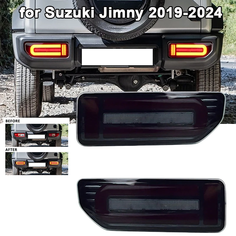

2Pcs/set Smoked Lens Car LED Tail Light Modified Driving Light Brake Turn Signal Light Fit for Suzuki Jimny 2019-2024