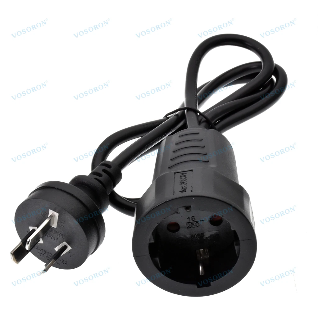 

CN AU Australia Power Cord China Australian Plug to Europe Schuko Power Extension Cable 150cm 0.75mm For PDU UPS