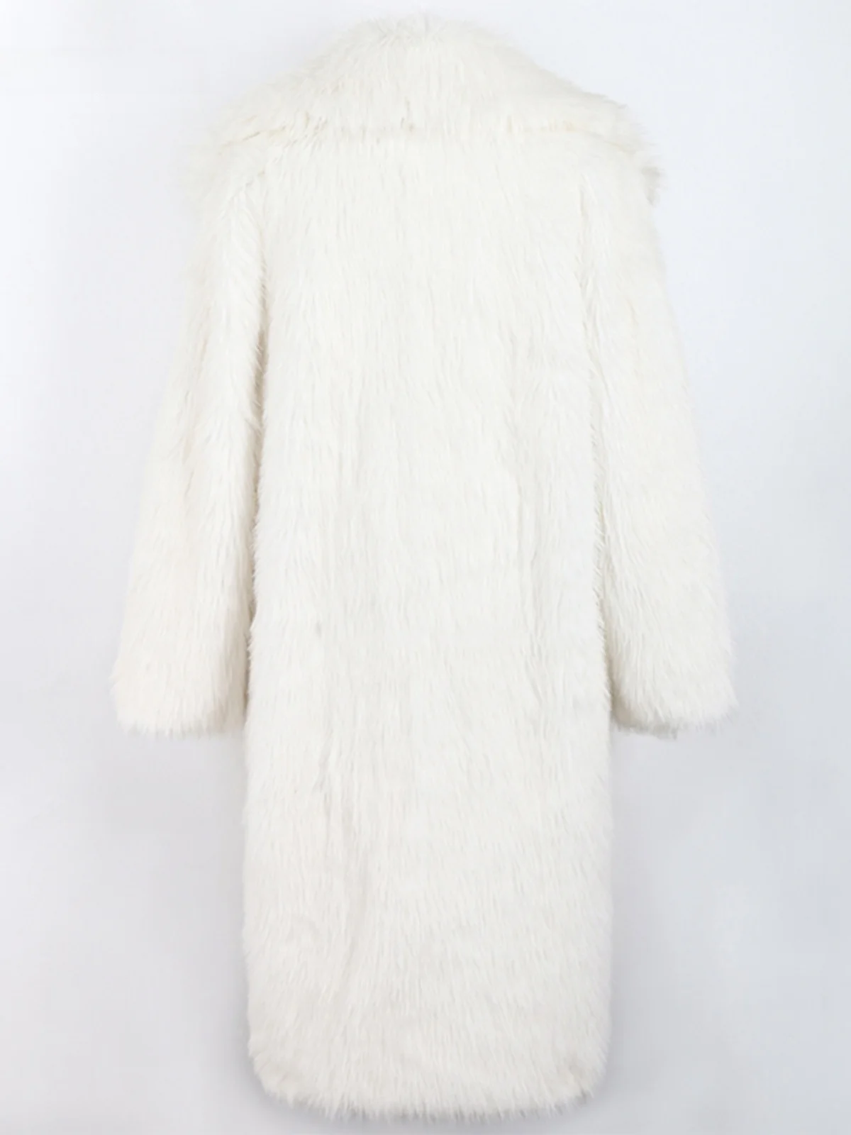 Nerazzurri Young Pink Faux Fur Coat Women's Long Oversize Fluffy Outerwear Korean Style Commute Fashion Autumn Collection
