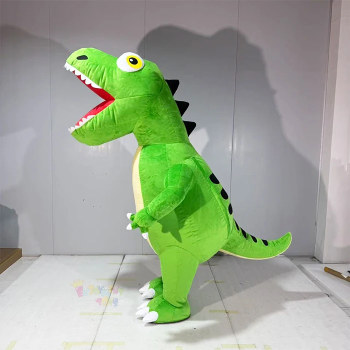 

2m/2.6m Inflatable green dinosaur Costume Adult Funny Insect Cosplay Suit Walking Mascot Outfit Fancy Dress Events No Battery
