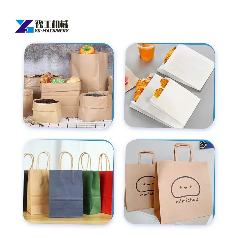 YG High Quality Paper Bag Machinery Square Bottom Paper Shopping Bag Manufacturing Machine With Handle Making Machine Price