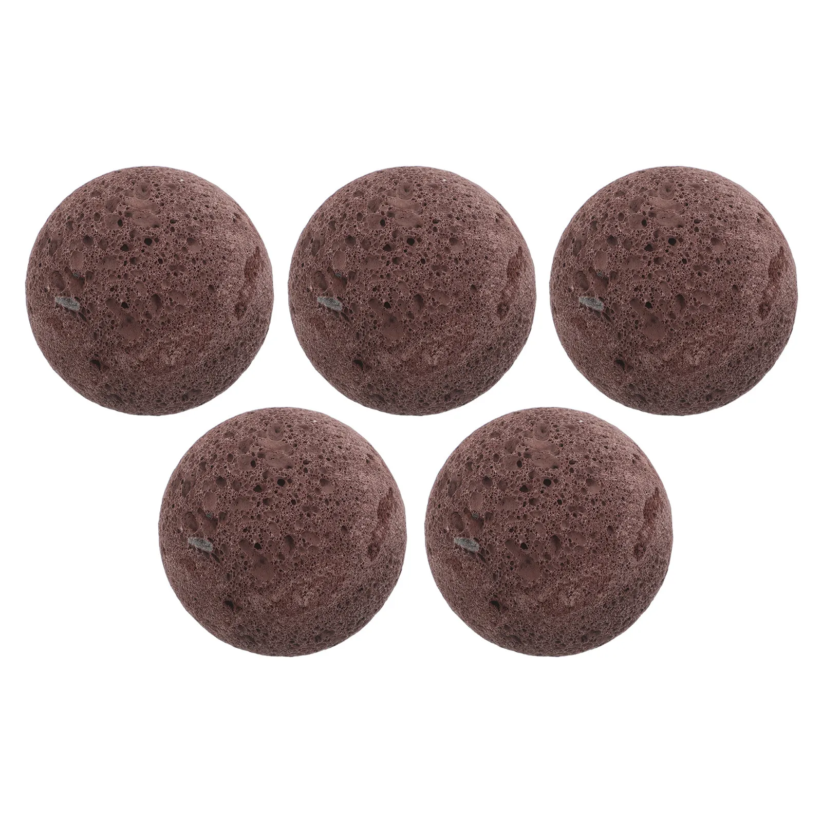 

5Pcs Natural Volcanic Sauna Stones Round 4Cm Steam Room Heater Rocks Replacement Set for Indoor Outdoor Sauna Relaxation