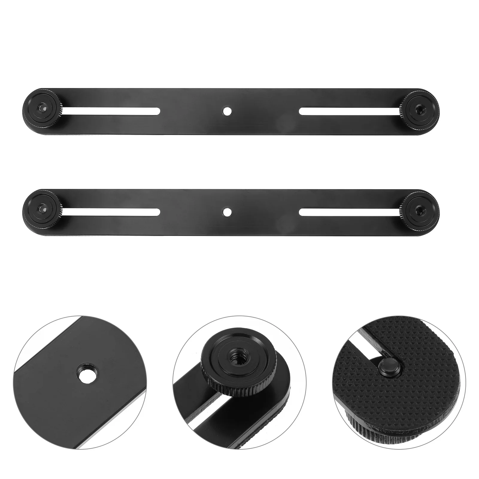 2 قطعة قوس فلاش 1/4 "المعيار ثقب المسمار مقبض عميق للكاميرا جبل حامل ميكروفون المزدوج جبل تمديد T شكل Mic #4