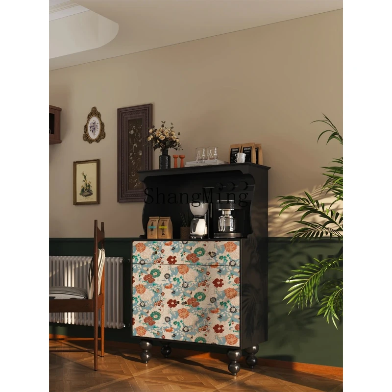 SM الخشب الصلب خزانة متعددة الوظائف ضوء تصميم فاخر الشعور غرفة المعيشة غرفة نوم تخزين الصدر القابل للإزالة #1