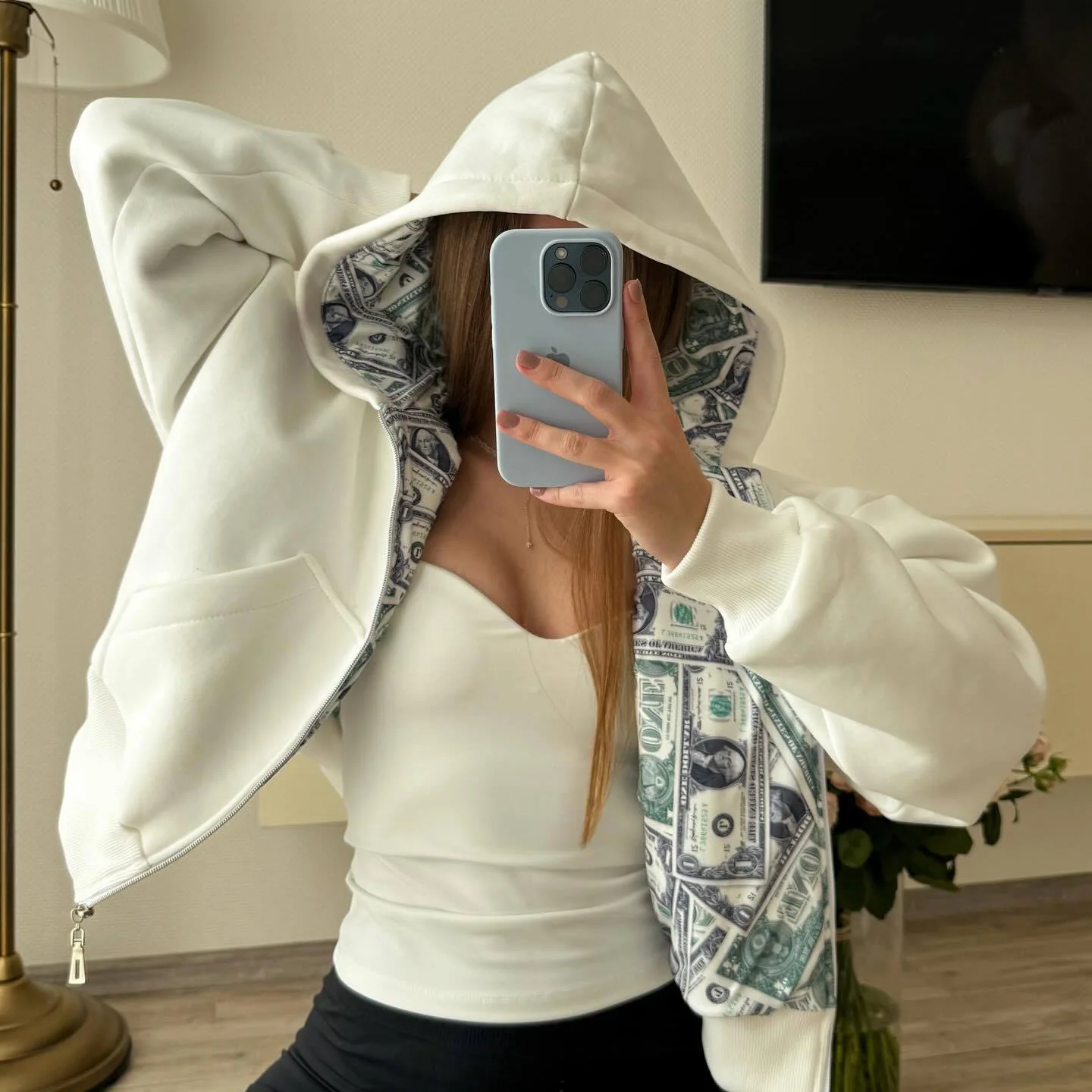 Autumn Winter Harajuku Y2K Unisex Streetwear Double Sided Fleece Hoodie Jacket Versatile Casual Daily Wear