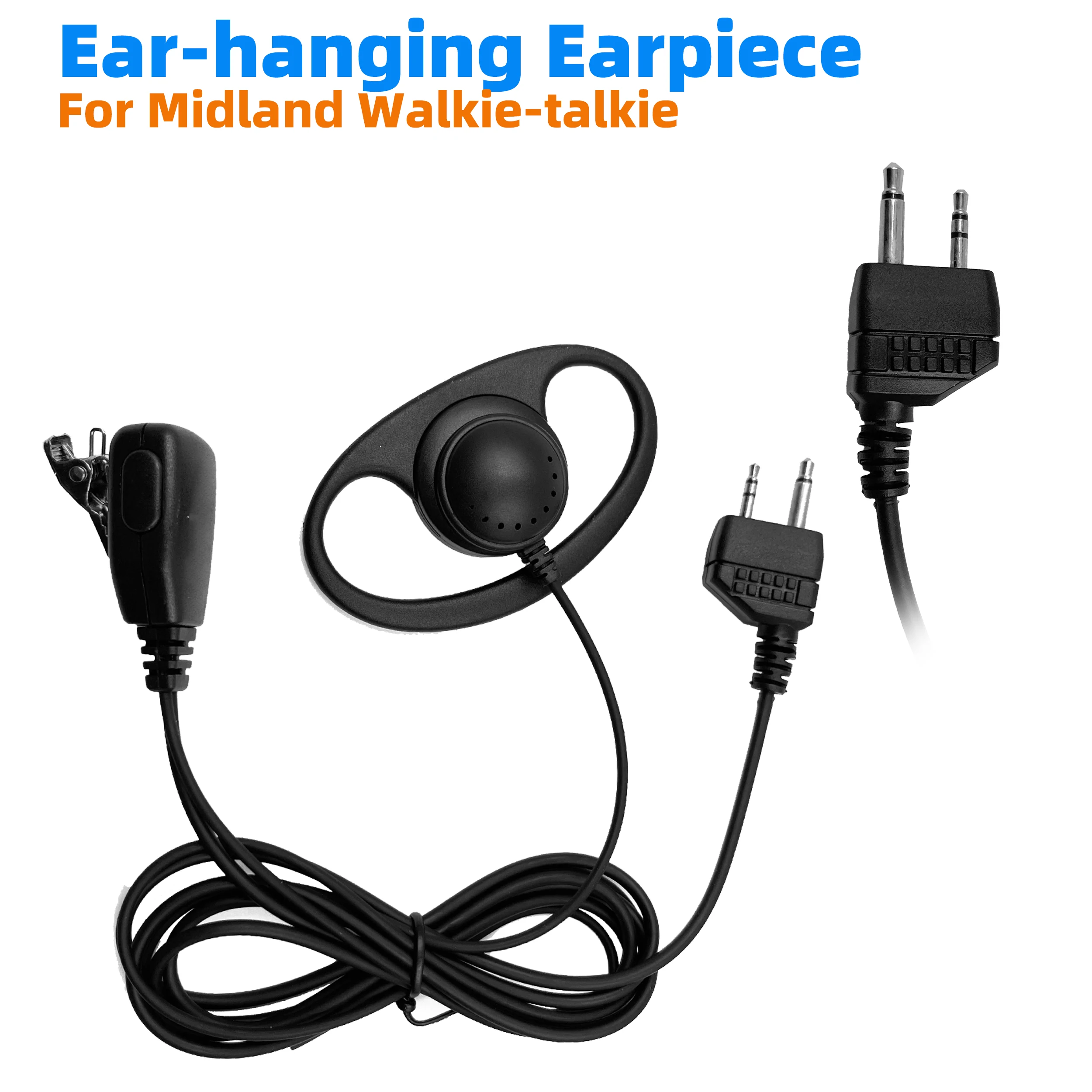 

2 Pin D-shape Ear-Hanging Earpiece For MIDLAND G6/G7/G8/G9 GXT550 GXT650 LXT80 LXT110 LXT112 GXT1000VP4 Walkie Talkie Headset