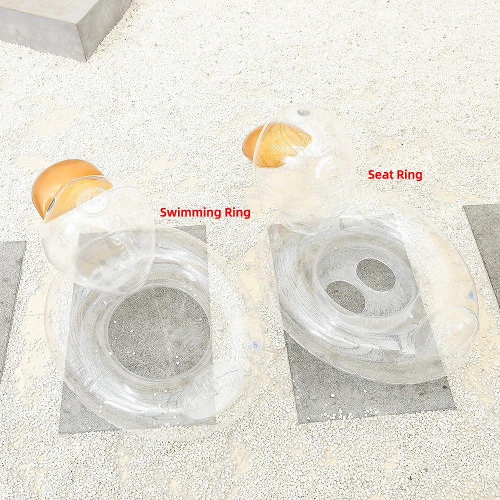 Trẻ Em Trong Suốt Vịt Bơi Vòng Trẻ Sơ Sinh Sát Nách Vòng Vịt Ghế Vòng Bơi Huấn Luyện Nổi Bể Bơi Phao Bơi Đi Biển Đảng Đồ Chơi